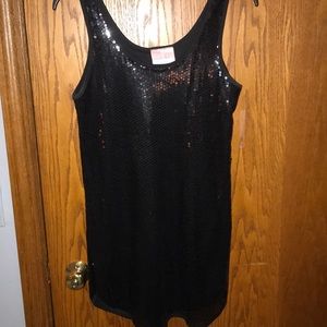 Black sequence cocktail dress